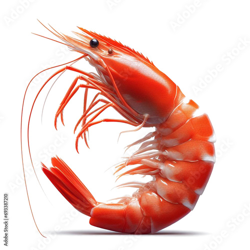 red shrimp transparent background © JimzStd