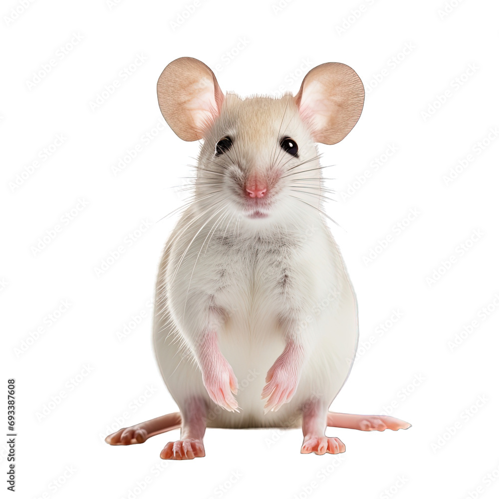 white mouse isolated on white