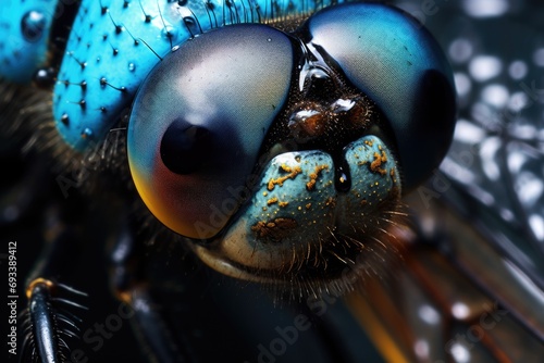 High detail shot of a dragonfly's compound eye