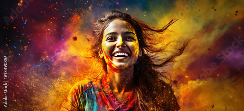 Curate a selection of Bollywood movies or documentaries that showcase the cultural and historical aspects of Holi. It's a relaxed yet informative way to celebrate the festival. photo