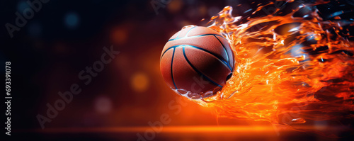 Basketball on fire