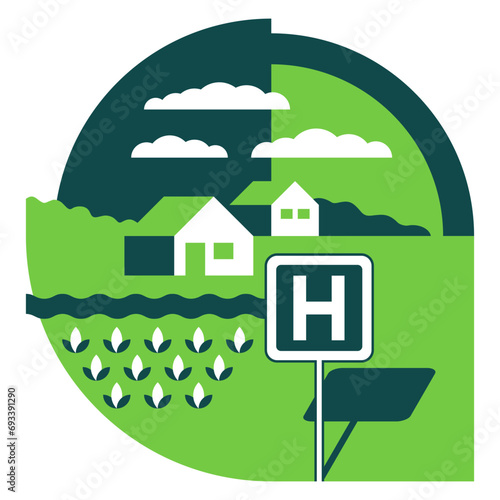 Rural Healthcare concept - decoration