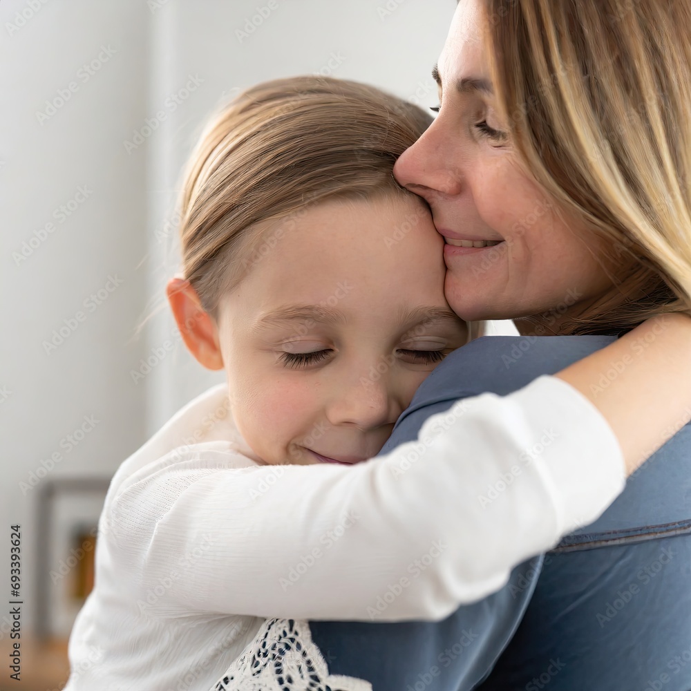 Affectionate Hug: A Mother's Comfort Affectionate Hug: A Mother's Comfort