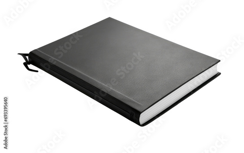 Composition Book Classic Black Elegance on a White or Clear Surface PNG Transparent Background