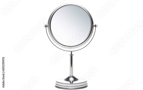 Tabletop Vanity Dual Sided Mirror Beauty on a White or Clear Surface PNG Transparent Background