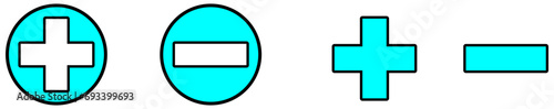 Plus and minus icon vector
