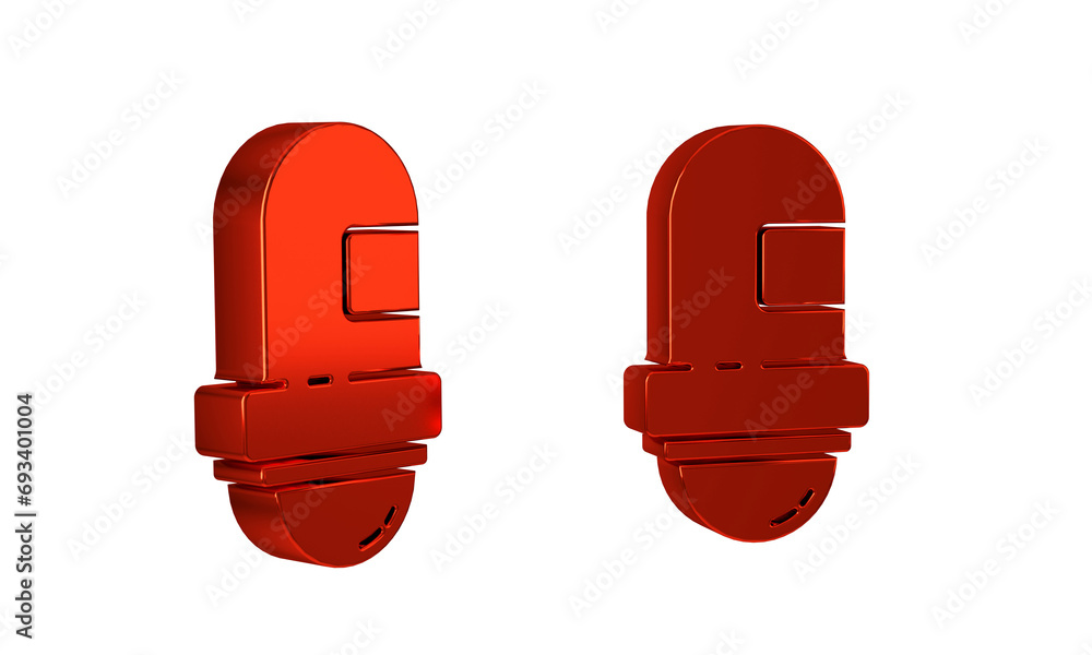 Red Antiperspirant deodorant roll icon isolated on transparent background. Cosmetic for body hygiene. Red Antiperspirant deodorant roll icon isolated on transparent background. Cosmetic for body hygiene.