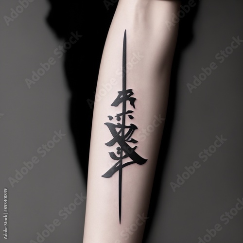 Sword chinese traditional tattoo idea