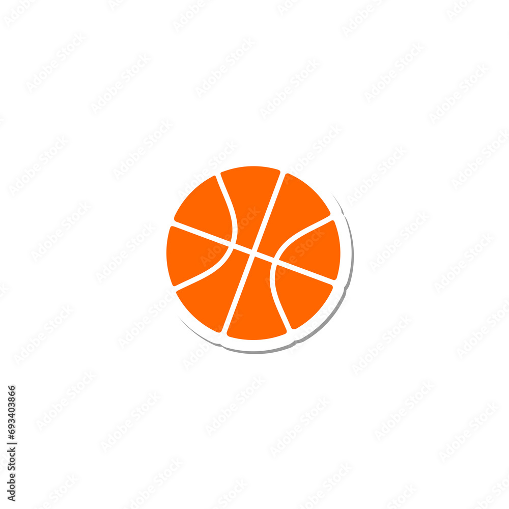 Basketball icon isolated on transparent background