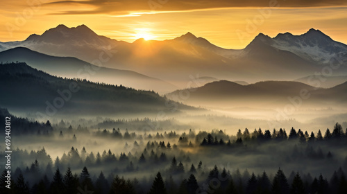 The Belianske Tatras before the sunrise Osteria photo