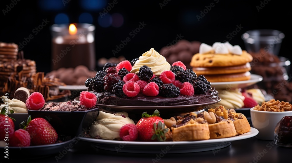 Fototapeta premium A Chocolate Day scene with a specific theme, such as the history of chocolate, the different types of chocolate, or the many ways to enjoy chocolate