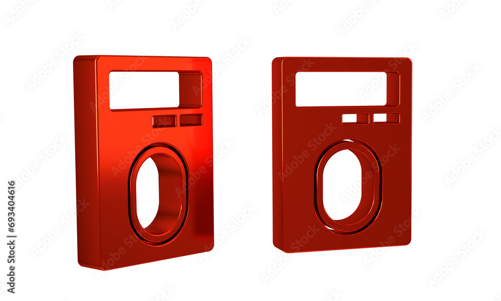 Red Human hand scanning with finger scan on access control machine icon isolated on transparent background. Identification sign. Touch id. Red Human hand scanning with finger scan on access control machine icon isolated on transparent background. Identification sign. Touch id.