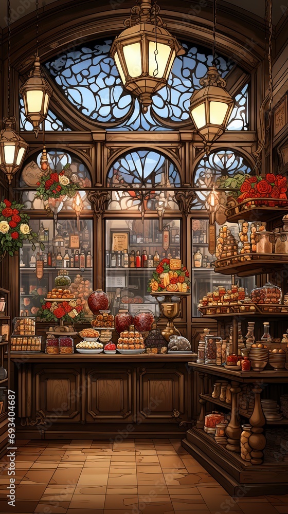 Obraz premium A Chocolate Day scene with a specific theme, such as the history of chocolate, the different types of chocolate, or the many ways to enjoy chocolate