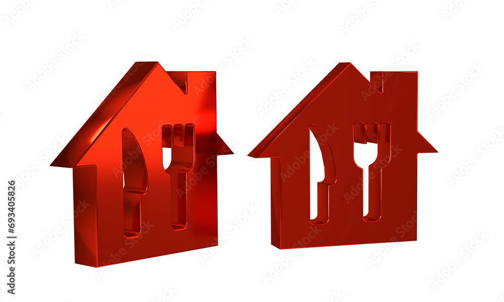 Red Online ordering and fast food delivery icon isolated on transparent background. Red Online ordering and fast food delivery icon isolated on transparent background.