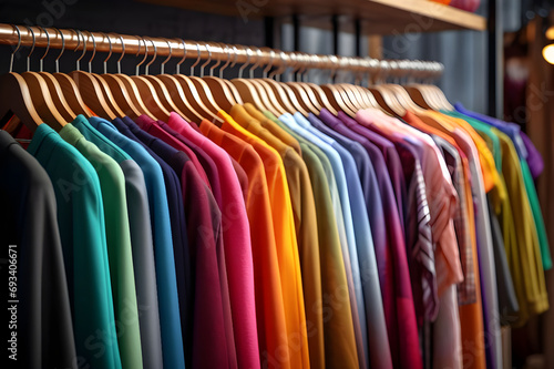 colorful clothes hangers - Ai Generated