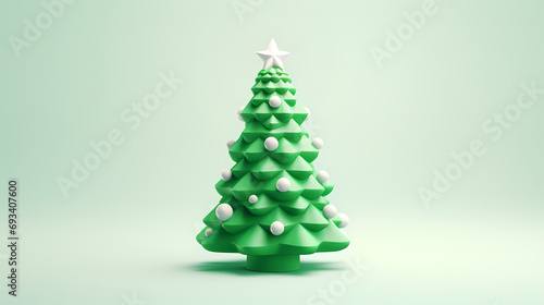 Stylized 3D Christmas trees with festive decorations, embodying the joyful spirit of the holiday season