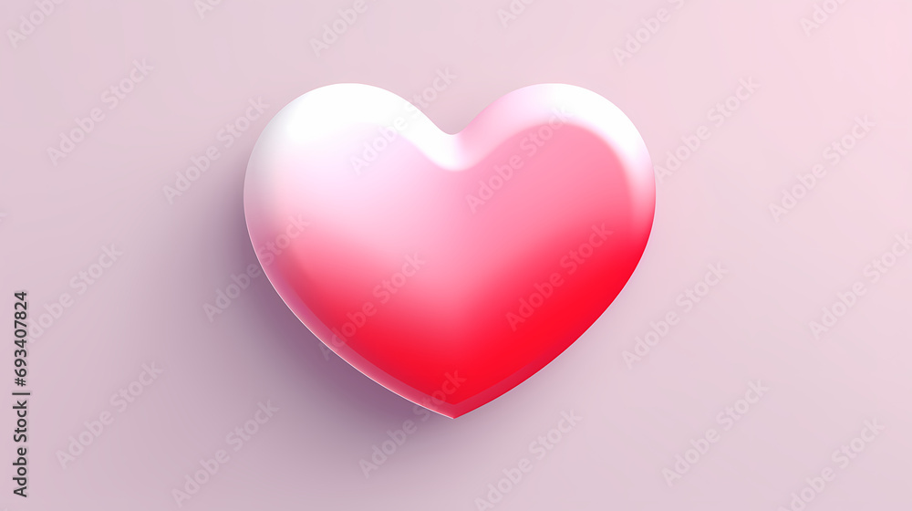 Charming 3D-rendered hearts in shades of red and white, capturing the essence of Valentine's Day romance Charming 3D-rendered hearts in shades of red and white, capturing the essence of Valentine's Day romance