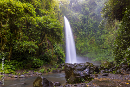 Nungnung waterfall in lush tropical forest, Bali, Indonesia © Goran