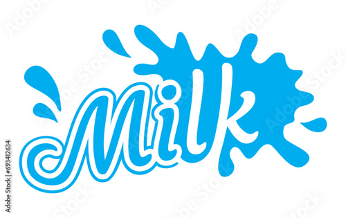 Fresh Milk emblem in calligraphic style