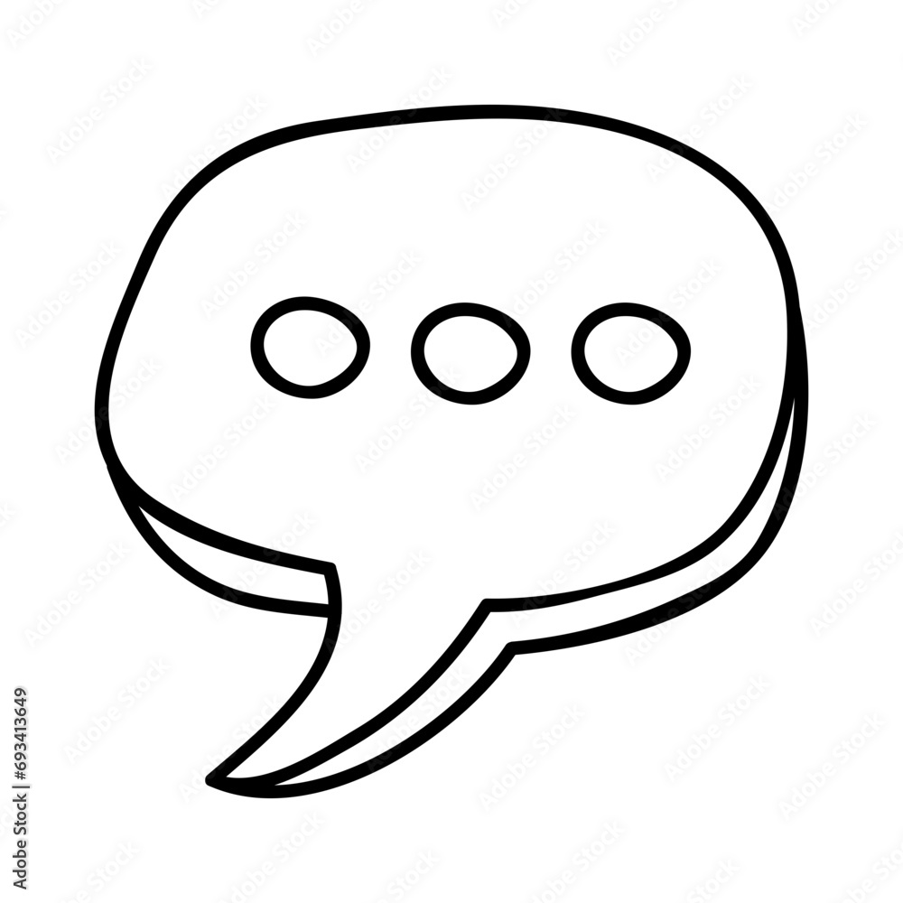 Chat icon in hand-drawn style Chat icon in hand-drawn style