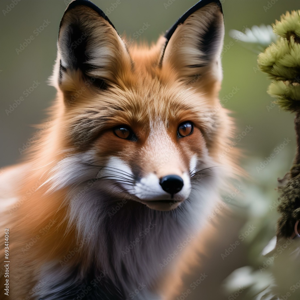 A portrait of a playful and agile fox exploring its habitat2 A portrait of a playful and agile fox exploring its habitat2