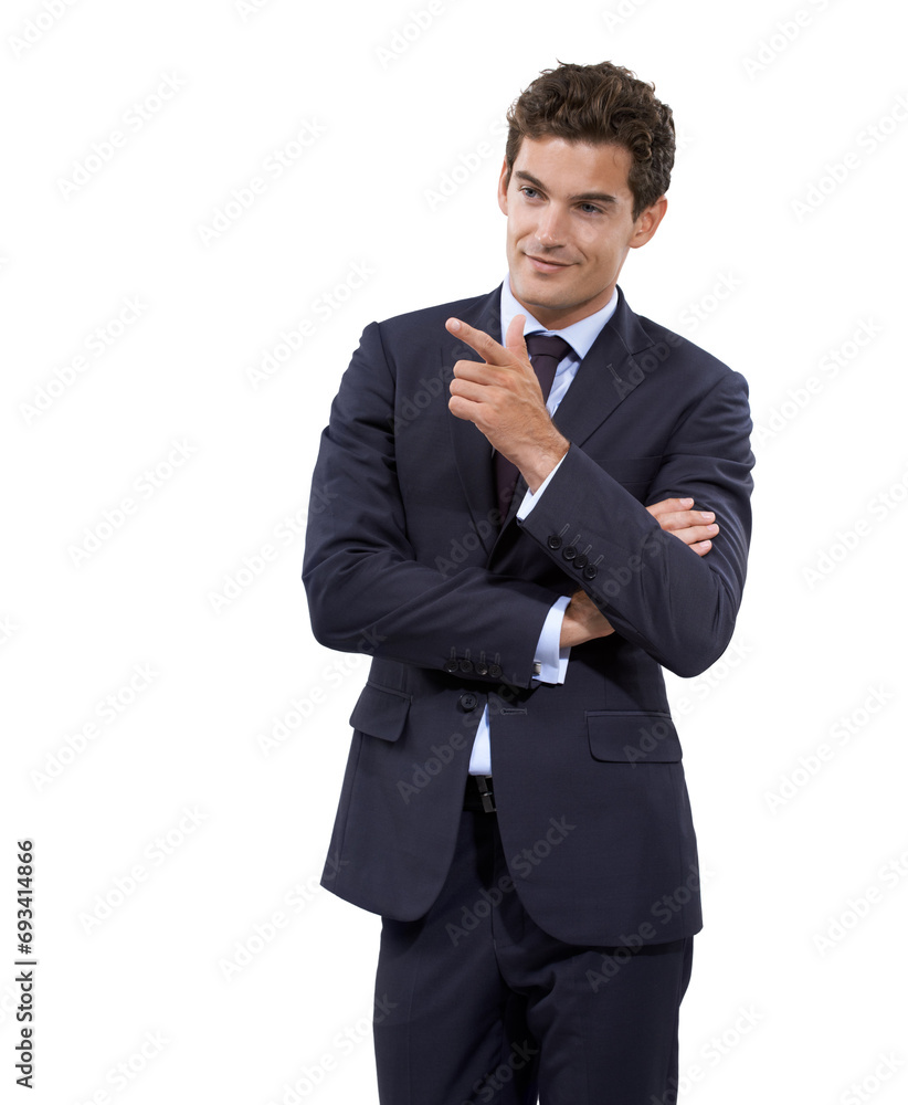 Studio, confident and professional man point at business service, information or sales offer of corporate seller. Finger gun, direction or salesman gesture at discount opportunity on white background Studio, confident and professional man point at business service, information or sales offer of corporate seller. Finger gun, direction or salesman gesture at discount opportunity on white background