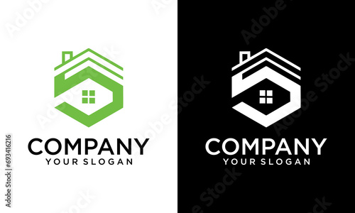 Logo design of S SS in vector for construction, home, real estate, building, property. Modern and  professional logo design template on White and black background