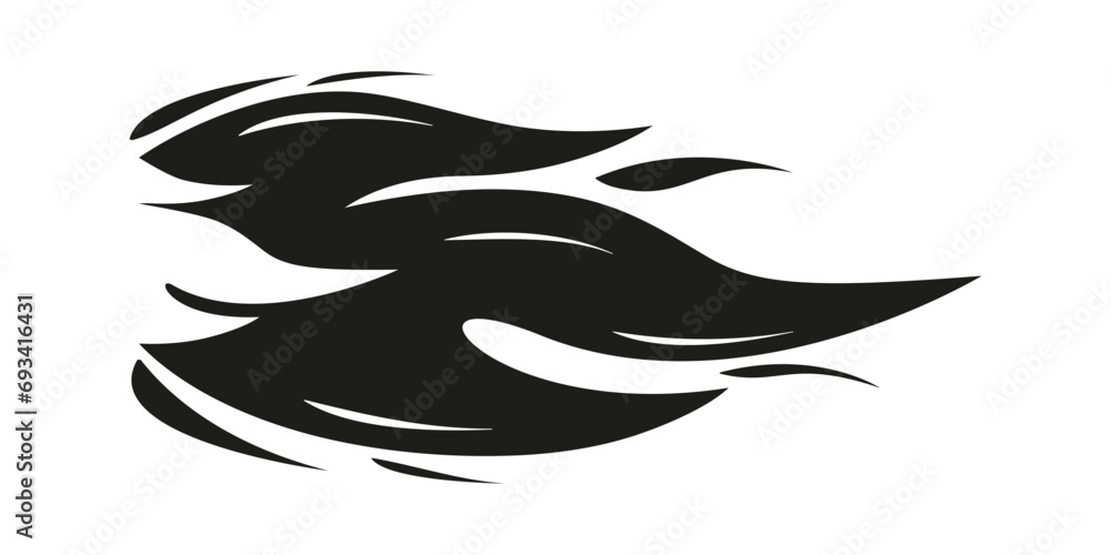 Tribal fire flame. Speed car, tatoo design element. Vector illustration. Tribal fire flame. Speed car, tatoo design element. Vector illustration.