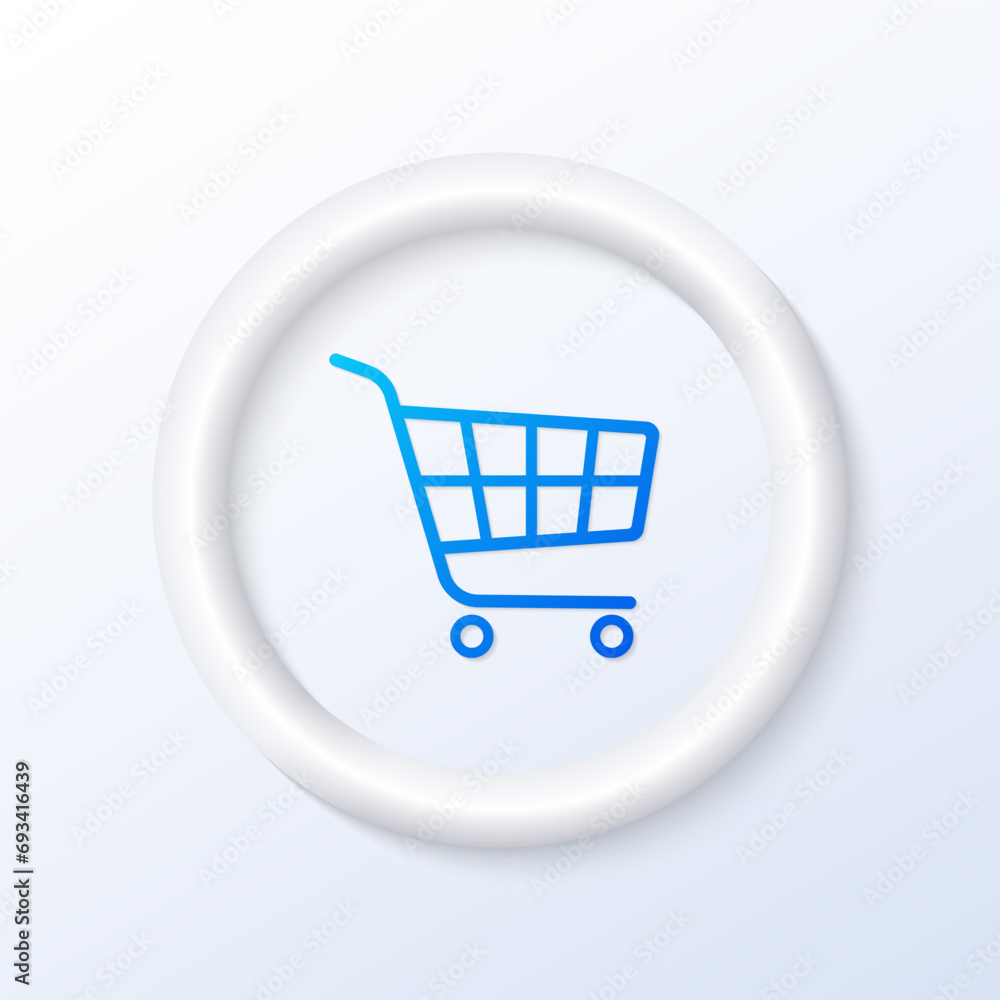 Shopping cart or trolley web icon, 3d button. Shop, buy sign or symbol. Vector illustration. Shopping cart or trolley web icon, 3d button. Shop, buy sign or symbol. Vector illustration.