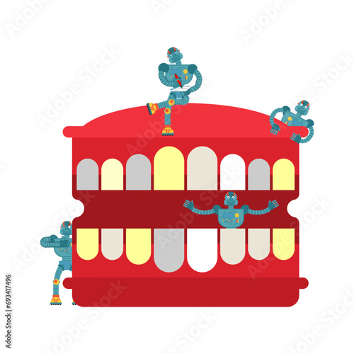 Mini robot doctors and teeth. Nanorobots and internal organs. Technologies of future in medicine