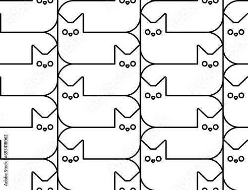 Cat Pattern seamless. pet Background Kids fabric ornament