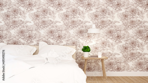 bedroom design for property development - 3D Rendering