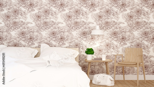 bedroom design for property development - 3D Rendering