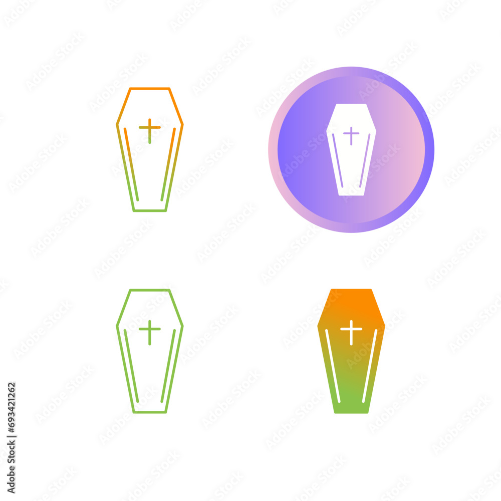 Coffin Vector Icon Coffin Vector Icon