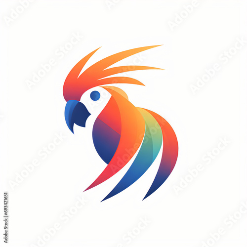Modern, Sleek Parrot Logo Design in Minimal Color Palette: Dynamic, Bold and Clean