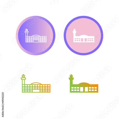 Airport Building Vector Icon