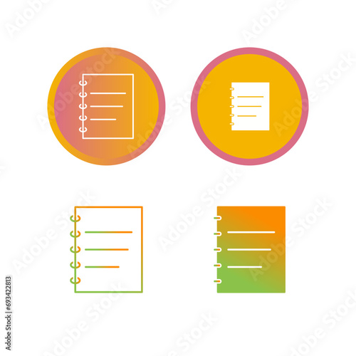 Notepad Vector Icon