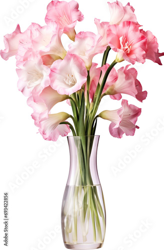 Gladiolus flower isolated on transparent background