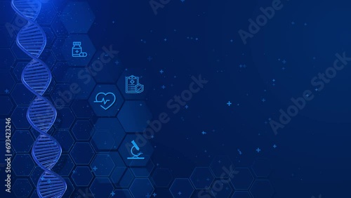 Wallpaper Mural 4k Dna genome animation. Bio genetic medical science. Gene helix model motion background. biology future. Concept animation digital DNA, human genome. Medical research, genetic engineering, biology. Torontodigital.ca