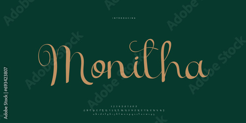 Abstract Fashion font alphabet. Minimal modern urban fonts for logo, brand etc. Typography Calligraphy typeface uppercase lowercase and number. vector illustration 