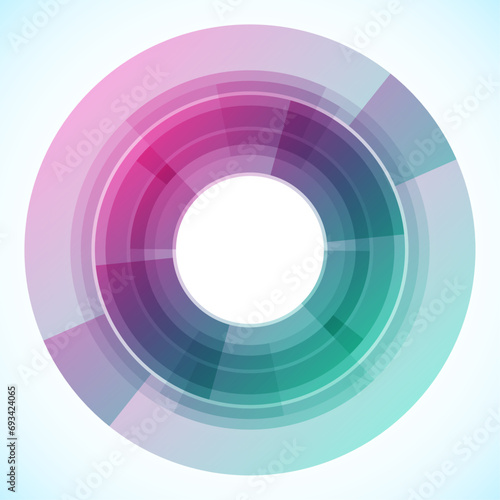 Geometric frame from circles, vector abstract background, wallpaper