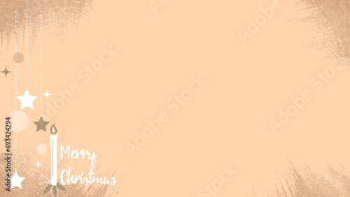 Merry Christmas decoration tree - antique pink and gold colours, stylized graphics for the Christmas holidays, ideal for greeting cards - Christmas postcard