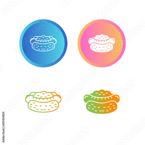 Hot Dog Vector Icon