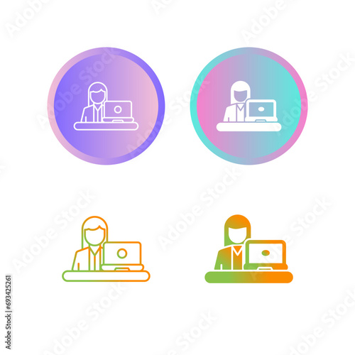 Telecommuting Vector Icon