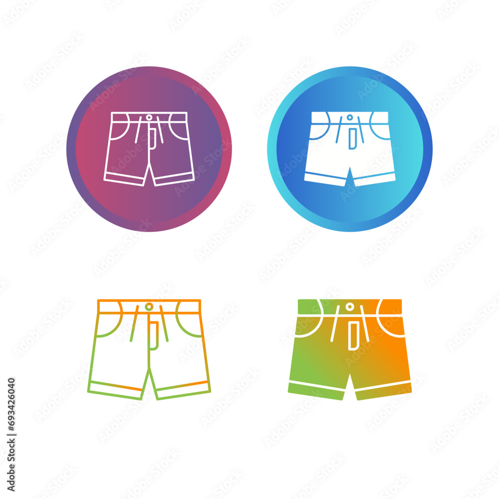 Shorts Vector Icon Shorts Vector Icon