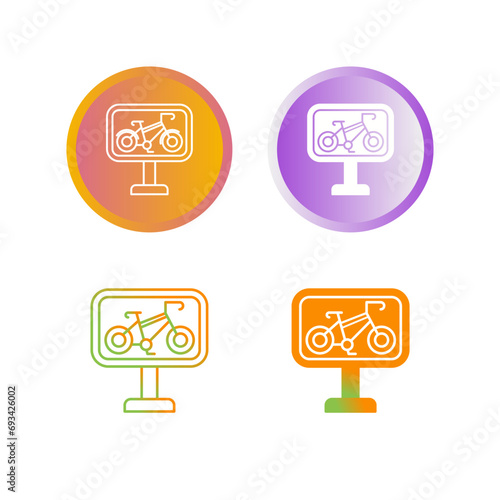 Bike Lane Vector Icon