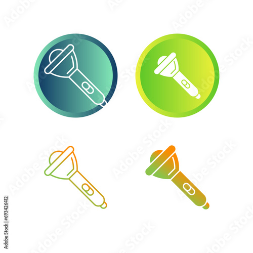 Flashlight Vector Icon