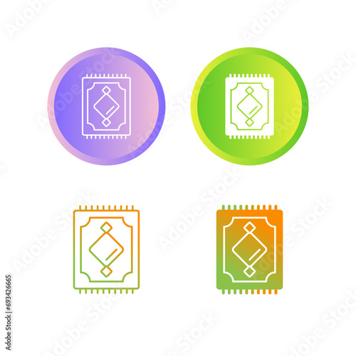 Canvas Print Rug Vector Icon