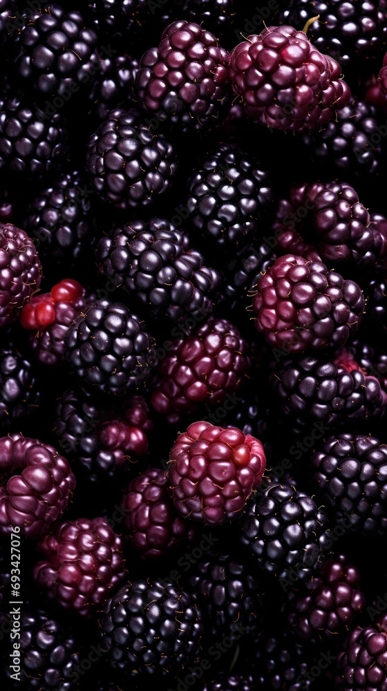 Lots of fresh blackberries swirl around a pile of fresh blackberries seamless background. for instagram story Lots of fresh blackberries swirl around a pile of fresh blackberries seamless background. for instagram story