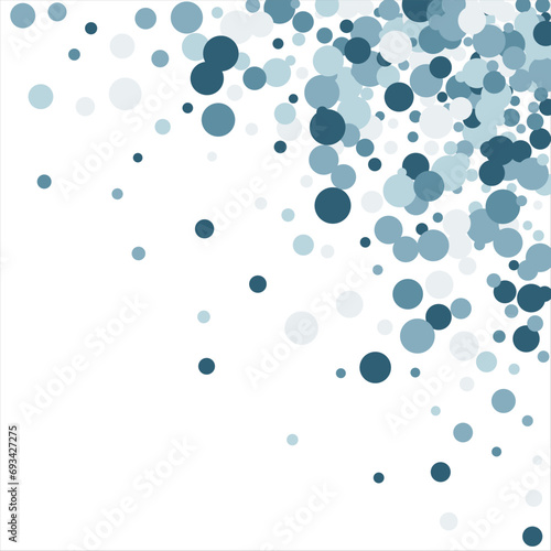 Bubbles pattern Frame Blue banner web. Colored Background. Vector illustration.